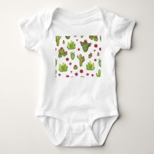 Hand geschilderd groen cactus patroon romper (Voorkant)