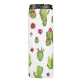 Hand geschilderd groen cactus patroon thermosbeker (Achterkant)