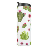 Hand geschilderd groen cactus patroon thermosbeker (Geroteerd rechts)