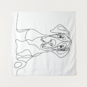 Hand geschilderd Grote Deen Line Art Wandkleed (Voorkant (horizontaal))