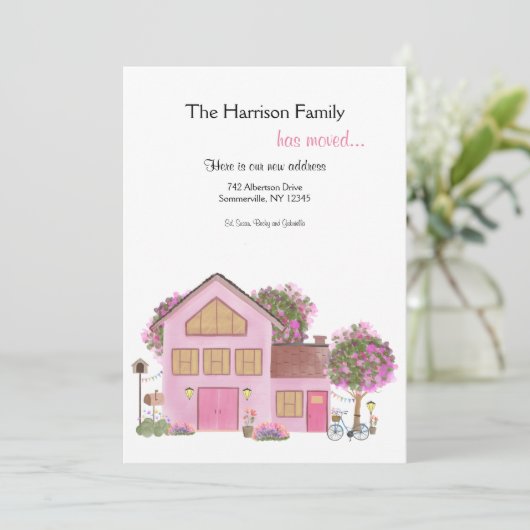 Hand geschilderd huis bewegende aankondiging (Staand voorkant)