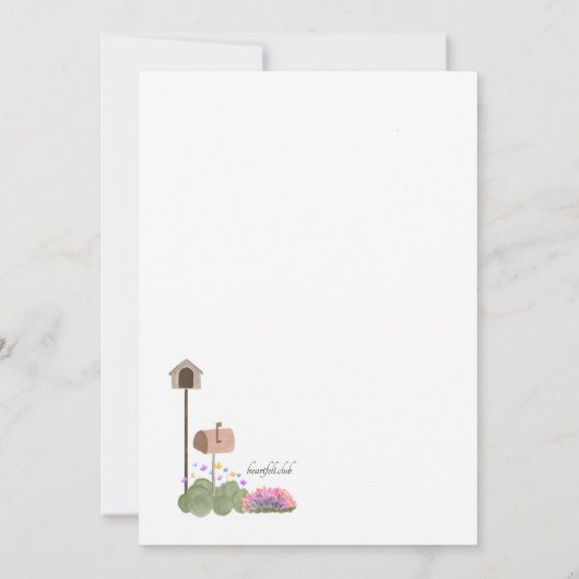 Hand geschilderd huis bewegende aankondiging (Achterkant)