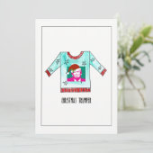Hand geschilderd Kerstmis Trumper Jumper Feestdagenkaart (Staand voorkant)