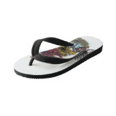 Hand geschilderd koraalrif bericht kinder teenslippers (Schuin)
