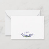 Hand geschilderd lavendel Waterverf dank u Notitiekaartje (Achterkant)