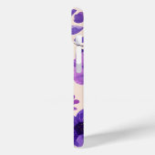 Hand geschilderd paarse bloemen gepersonaliseerd m Case-Mate iPhone case (Achterkant / Links)