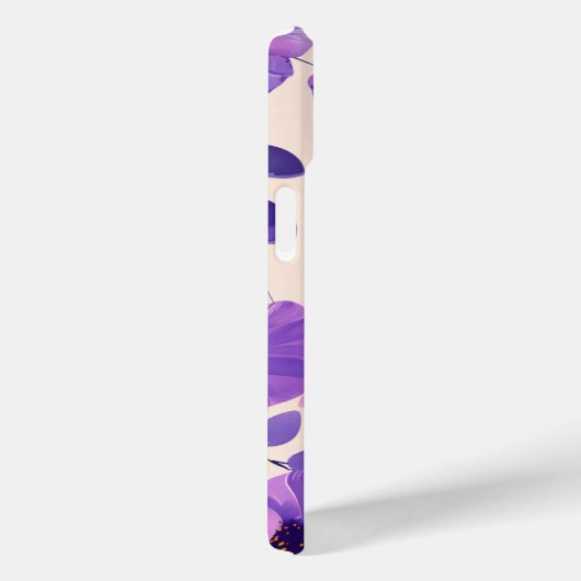 Hand geschilderd paarse bloemen gepersonaliseerd m Case-Mate iPhone case (Achterkant / Rechts)