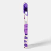 Hand geschilderd paarse bloemen gepersonaliseerd m Case-Mate iPhone case (Achterkant / Links)