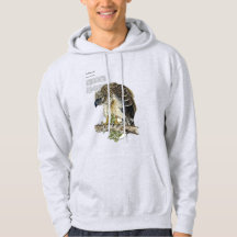 Hand geschilderd Print Bedreigde Eagle Hoodie