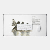 Hand geschilderd Print Bedreigde Pinguïn Muismat Bureaumat (Keyboard & Muis)