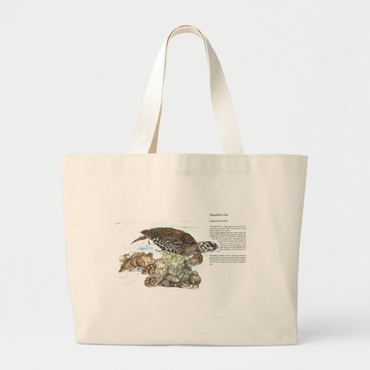 Hand geschilderd Print Hawksbill Turtle Tas (Voorkant)