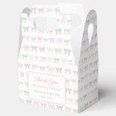 Hand geschilderd roze en groene bogen baby meisje  bedankdoosjes (Geopend)