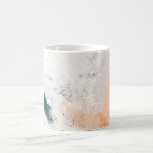 Hand geschilderd smaragdgroene perzik elegante kof koffiemok (Center)