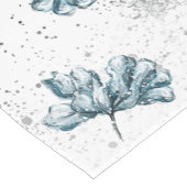 Hand geschilderd staal blauw Floral Korte Tafelloper (Hoek)