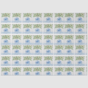 Hand geschilderd Toscaans blauw gember potjes brui Tissuepapier