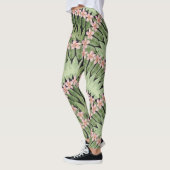 Hand geschilderd tropisch bloemen patroon leggings (Links)