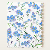 Hand geschilderd vergeet me niet bloemen arrangeme planner (Achterkant)