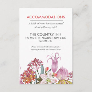 Hand geschilderd water kleur exotische bloem bruil informatiekaartje