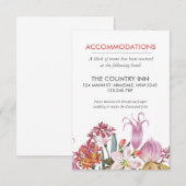 Hand geschilderd water kleur exotische bloem bruil informatiekaartje (Voorkant / Achterkant)