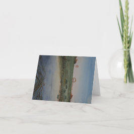Hand geschilderd Waterverf landschap gevouwen noti Bedankkaart