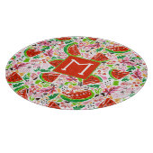 Hand geschilderd zomer fruit patroon snijplank (Hoek)