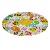 Hand geschilderd zomer fruit patroon snijplank (Hoek)