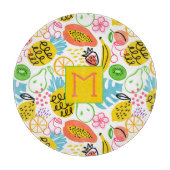 Hand geschilderd zomer fruit patroon snijplank (Voorkant)