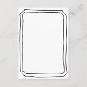 Hand geschilderd zwart en wit bruiloft info informatiekaartje (Achterkant)