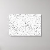 Hand-geschilderd zwart valpatroon op wit canvas afdruk (Voorkant)