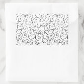 Hand-geschilderd zwart valpatroon op wit rechthoekige sticker (Tas)