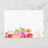 Hand geschilderde Bloemen afstuderen advies wensen Informatiekaartje (Achterkant)