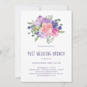 Hand geschilderde Bloemen Waterverf Post bruiloft Kaart (Voorkant)