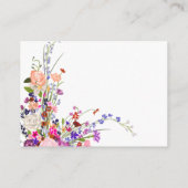 Hand geschilderde bloemenbruid brengen een recept informatiekaartje (Achterkant)