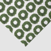 Hand geschilderde Boxwood krans patroon Kerstmis Tissuepapier (Detail)