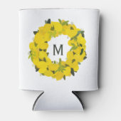 Hand geschilderde citroen krans monogram Koelbox Blikjeskoeler (Voorkant)