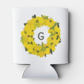 Hand geschilderde citroen krans monogram Koelbox Blikjeskoeler (Achterkant)