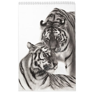 Hand geschilderde katten wilde en binnenlandse kat kalender