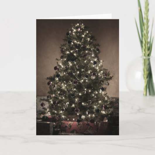 Hand Geschilderde Kerstmis Feestdagen Kaart (Voorkant)