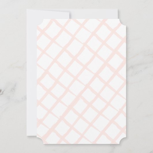 Hand geschilderde Lemon Pink House Warming Party Kaart (Achterkant)