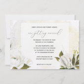 Hand geschilderde oliebloemen bruiloft uitnodiging (Achterkant)