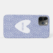 Hand geschilderde plek en hart gepersonaliseerd Case-Mate iPhone case (Achterkant (horizontaal))