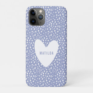 Hand geschilderde plek en hart gepersonaliseerd Case-Mate iPhone case