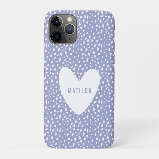 Hand geschilderde plek en hart gepersonaliseerd Case-Mate iPhone case (Achterkant)