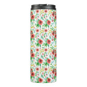 Hand geschilderde roze bloemen Bloempatroon-23498 Thermosbeker (Achterkant)