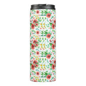 Hand geschilderde roze bloemen Bloempatroon-23498 Thermosbeker (Achterkant)