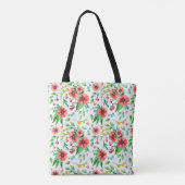 Hand geschilderde roze bloemen Bloempatroon-23498 Tote Bag (Achterkant)