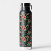 Hand geschilderde roze bloemen Bloempatroon-23498 Waterfles (Voorkant)