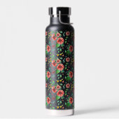 Hand geschilderde roze bloemen Bloempatroon-23498 Waterfles (Links)