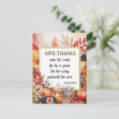 Hand geschilderde waterverf aangepaste Thanksgivin Feestdagenkaart (Staand voorkant)