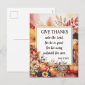 Hand geschilderde waterverf aangepaste Thanksgivin Feestdagenkaart (Voorkant / Achterkant)